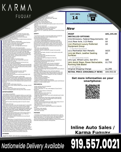 2019 Cadillac Escalade ESV Premium 4WD