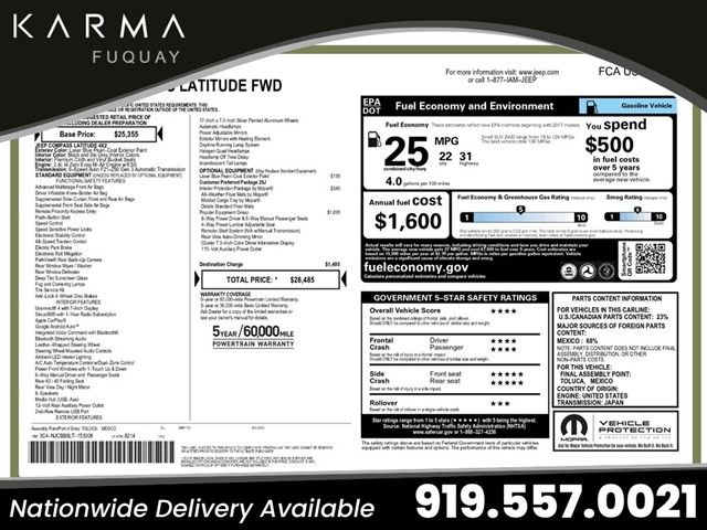 Jeep Compass Latitude FWD in Fuquay-Varina