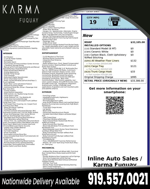 Subaru WRX Premium in Fuquay-Varina