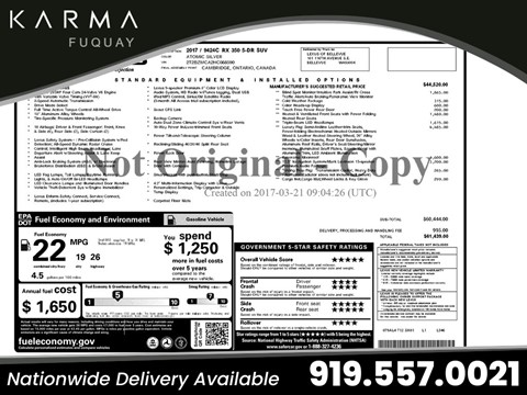 2017 Lexus RX 350 AWD