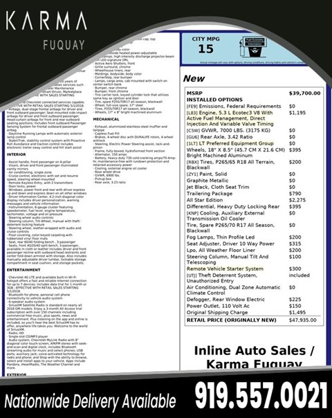 2018 Chevrolet Silverado 1500 LT Crew Cab 2WD