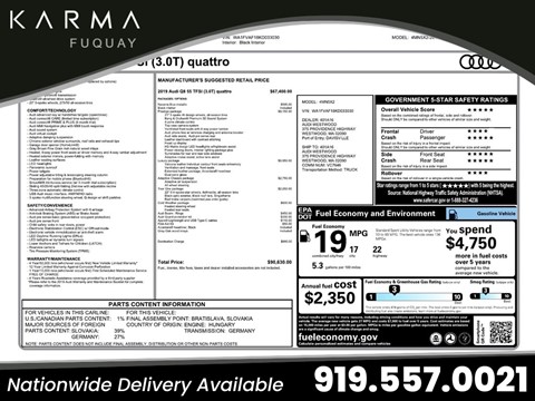 2019 Audi Q8 3.0 TFSI Prestige quattro