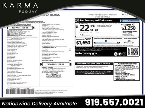 2017 Chrysler Pacifica Touring