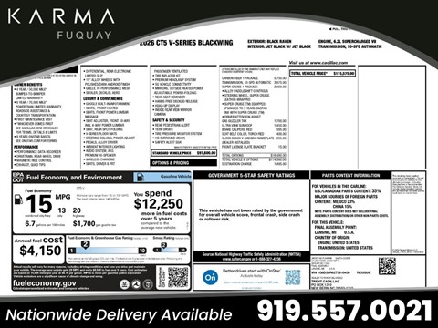 2026 Cadillac CT5-V Blackwing