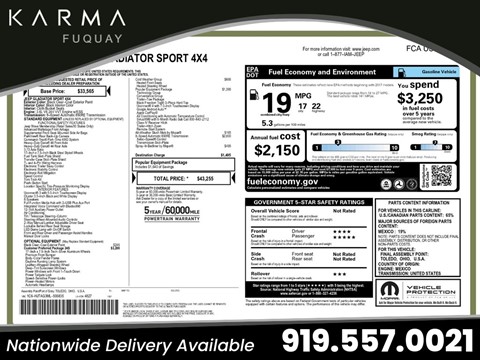 2021 Jeep Gladiator Sport S