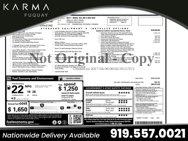 Lexus RX 350 AWD in Fuquay-Varina