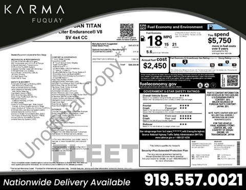 2022 Nissan Titan SV Crew Cab 4WD