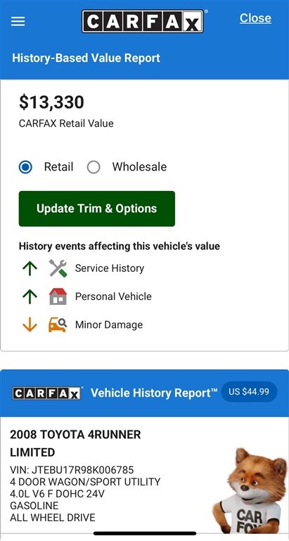 2008 Toyota 4Runner Limited 4WD