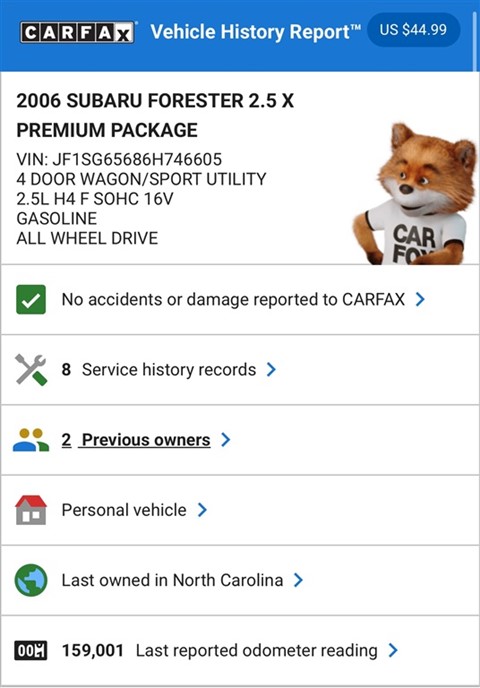 2006 Subaru Forester 2.5X Premium