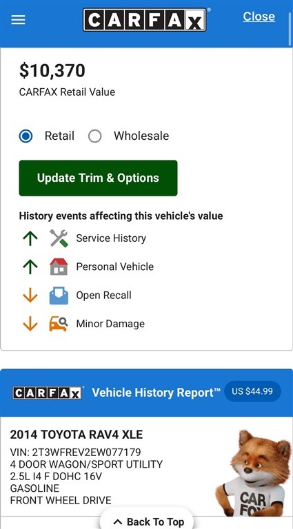 2014 Toyota RAV4 XLE FWD