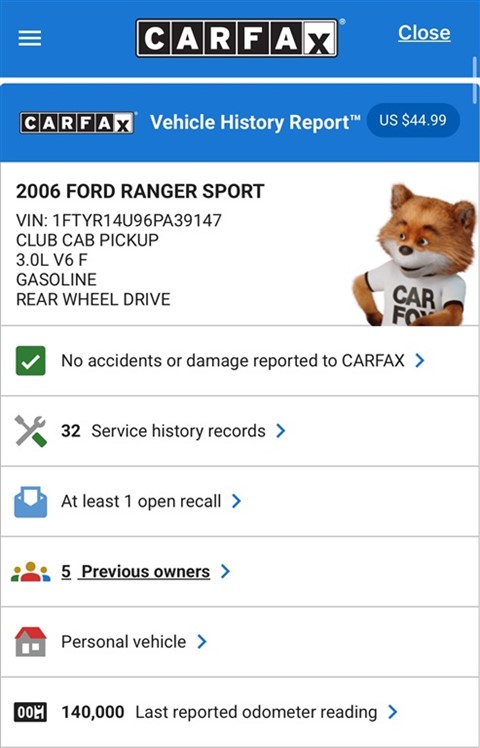2006 Ford Ranger ONLY 140k Miles! 