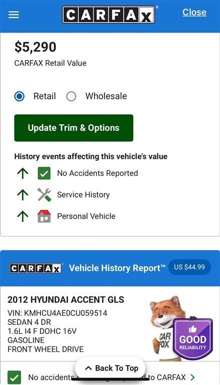 2012 Hyundai Accent GLS 4-Door