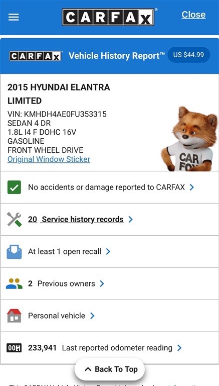 2015 Hyundai Elantra 
