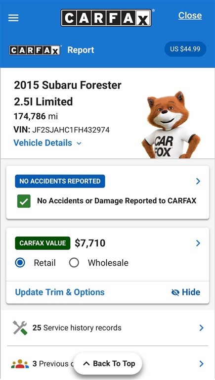 2015 Subaru Forester 2.5i Limited