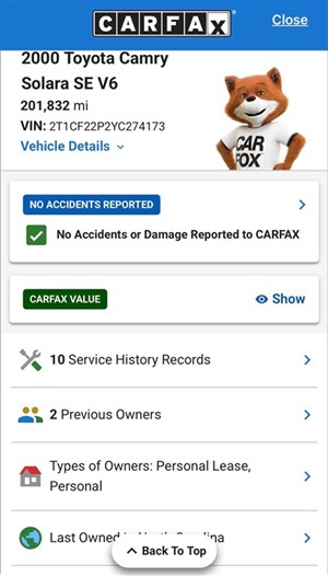 2000 Toyota Camry Solara