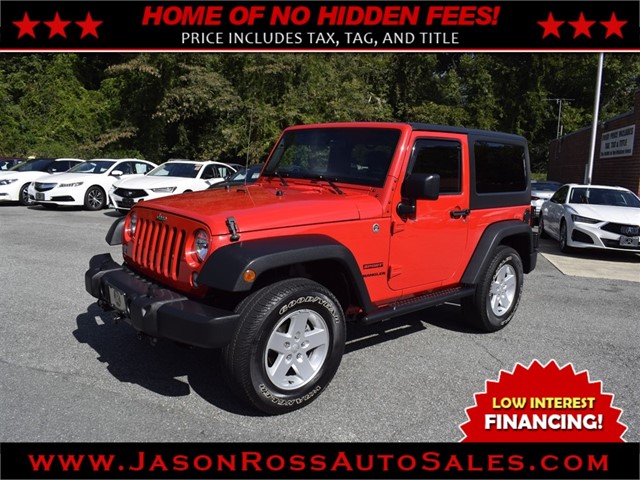 Jeep Wrangler Sport 4WD w/ Hardtop Cover in Burlington