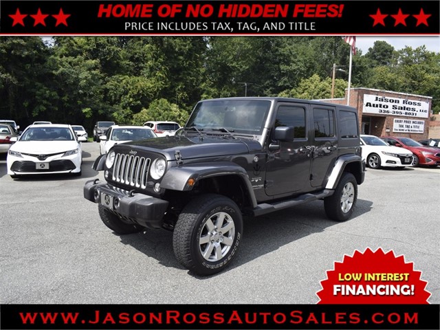 Jeep Wrangler JK Unlimited Sahara 4WD in Burlington