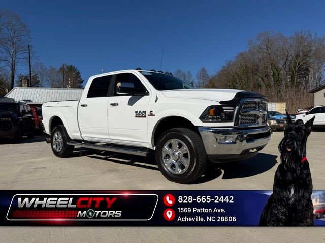 Bright White Clearcoat 2018 RAM 3500 Laramie Crew Cab 4WD Pickup Truck Four-Wheel Drive 6-Speed Automatic