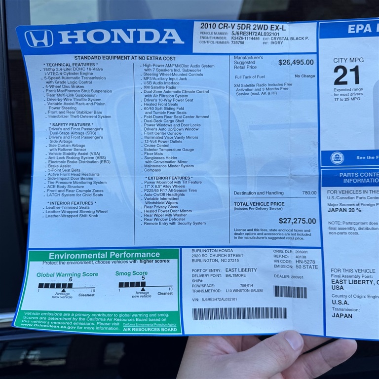 2010 Honda CR-V EX-L photo