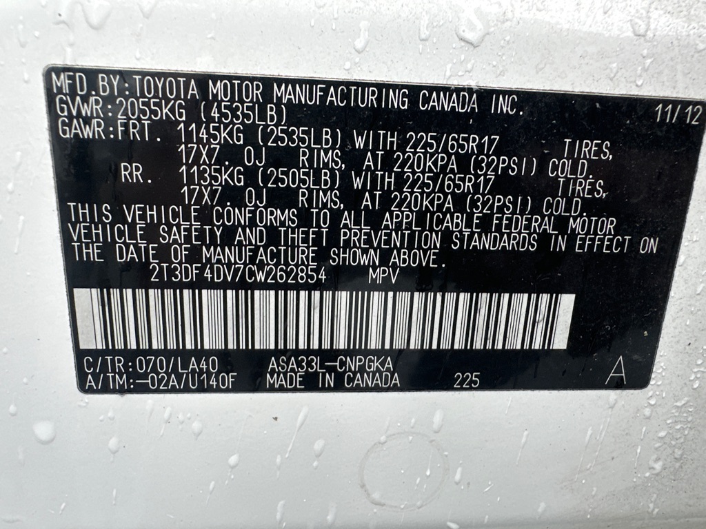 2012 Toyota RAV4 Limited photo