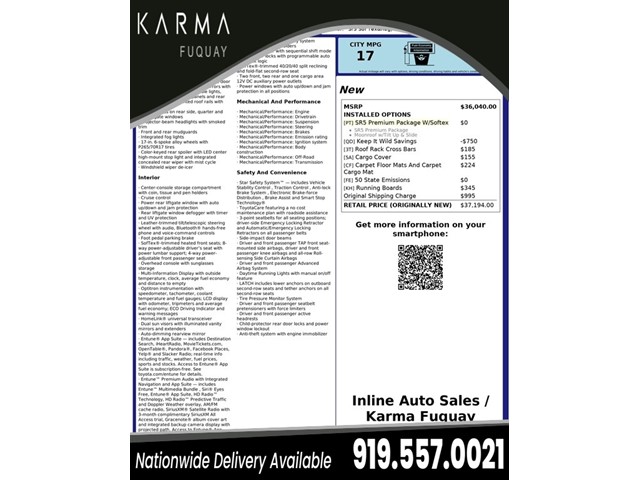 Gray 2017 Toyota 4Runner SR5 SUV / Crossover 4X2 Automatic