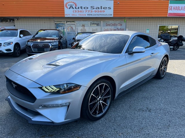 Silver 2019 Ford Mustang EcoBoost Coupe RWD Coupe Rear-Wheel Drive
