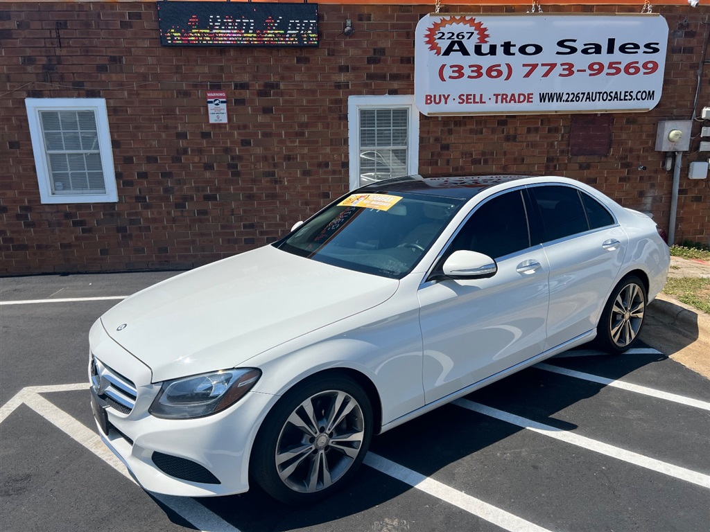 White 2015 Mercedes-Benz C-Class C 300 Sedan Rear-Wheel Drive Automatic