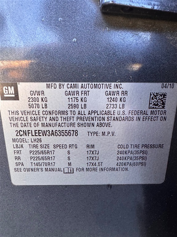 2010 Chevrolet Equinox LT photo